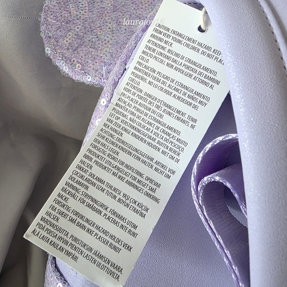 🌞SOLD🌞 Disney Parks Loungefly Opalescent Lavender Sequin Backpack Minnie Mouse - Picture 11 of 12